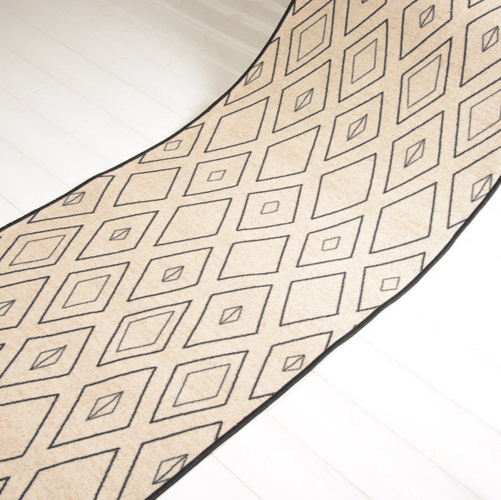 Diamond løber beige