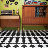 Comfort Vinyl sort/hvid rude